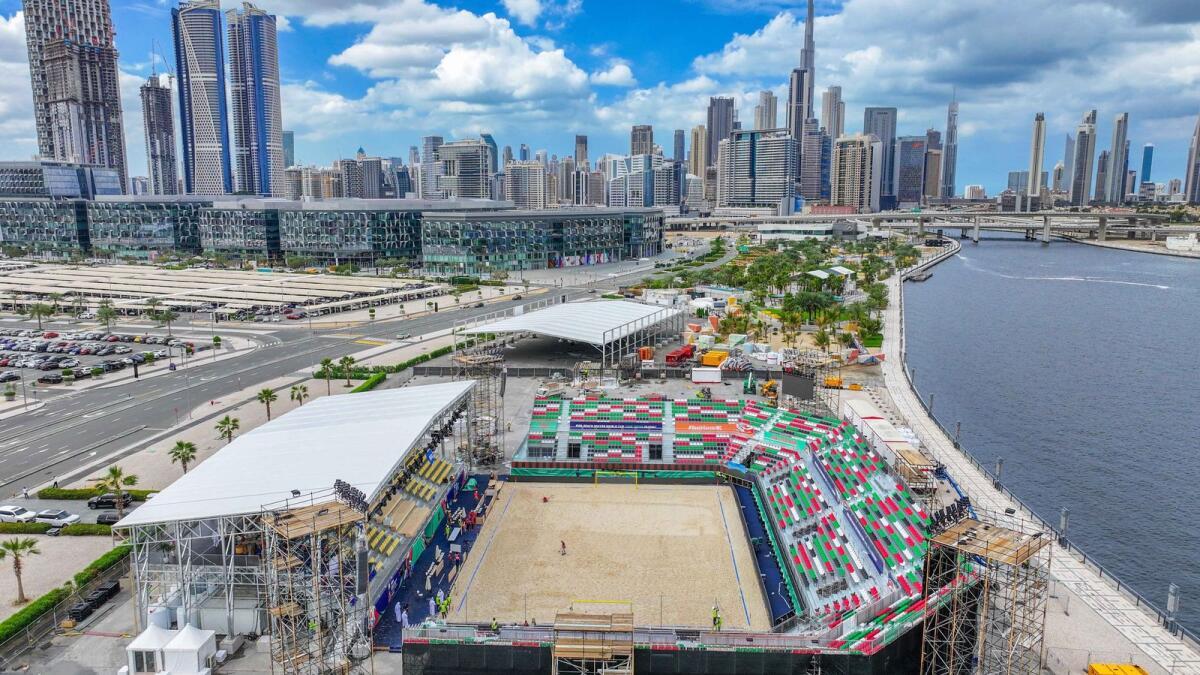 Video Dubai Builds Stadium In Record 25 Days For Fifa Beach Soccer