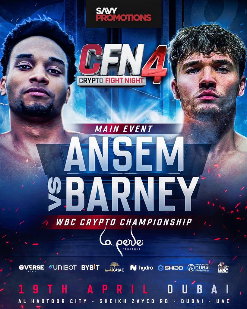 Crypto Fight Night CFN4 – high-octane boxing action in Dubai on April 19 at La Perle Dragone Theatre
