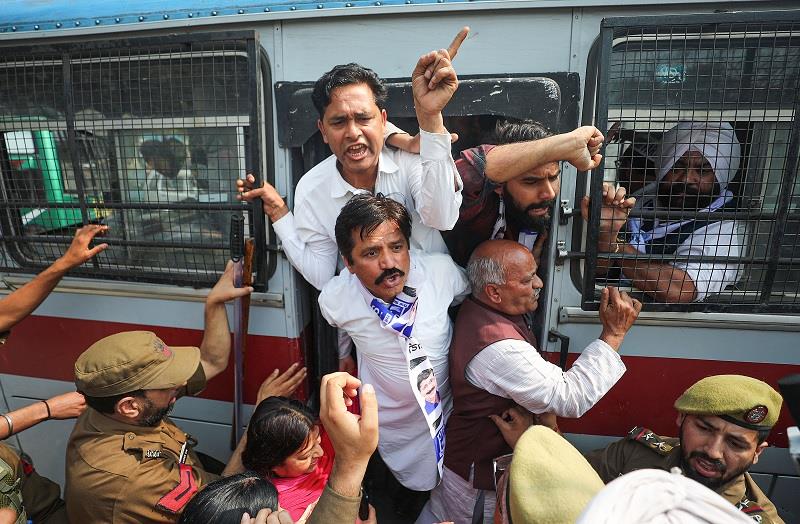 AAP Workers Detained In Srinagar, Jammu During Protests Against Kejriwal's Arrest
