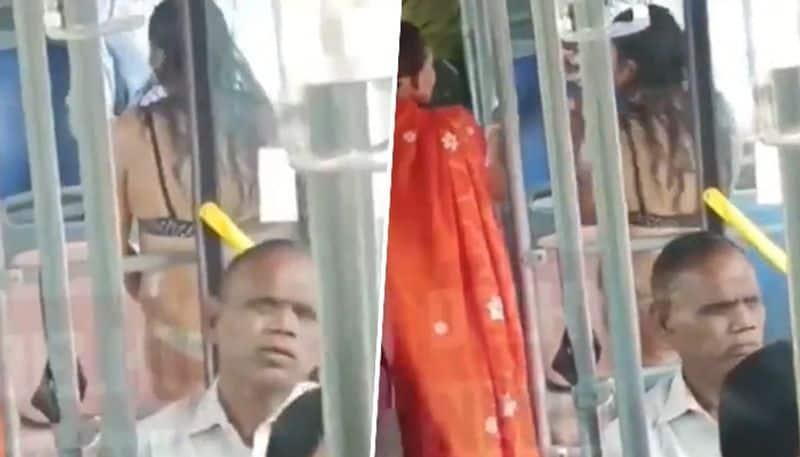 Viral Video Bikini Clad Woman Rides In Delhi Bus Netizens React