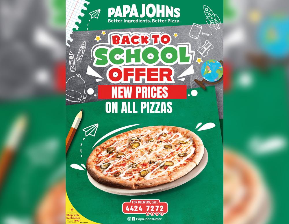 Papa John's Pizza Unveils Exciting Back-To-School Promo