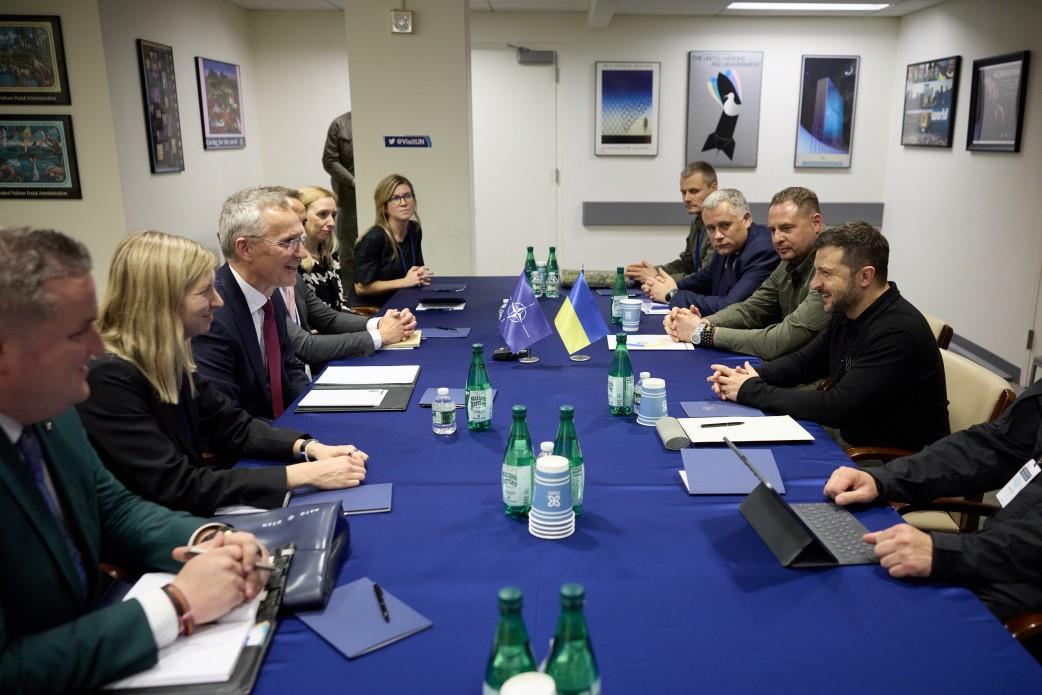 Zelensky, Stoltenberg Meet In New York, Discuss Air Defense, Ukraine's