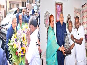 Vice Prez Jagdeep Dhankhar Meets Ex-PM H.D. Deve Gowda In B'luru