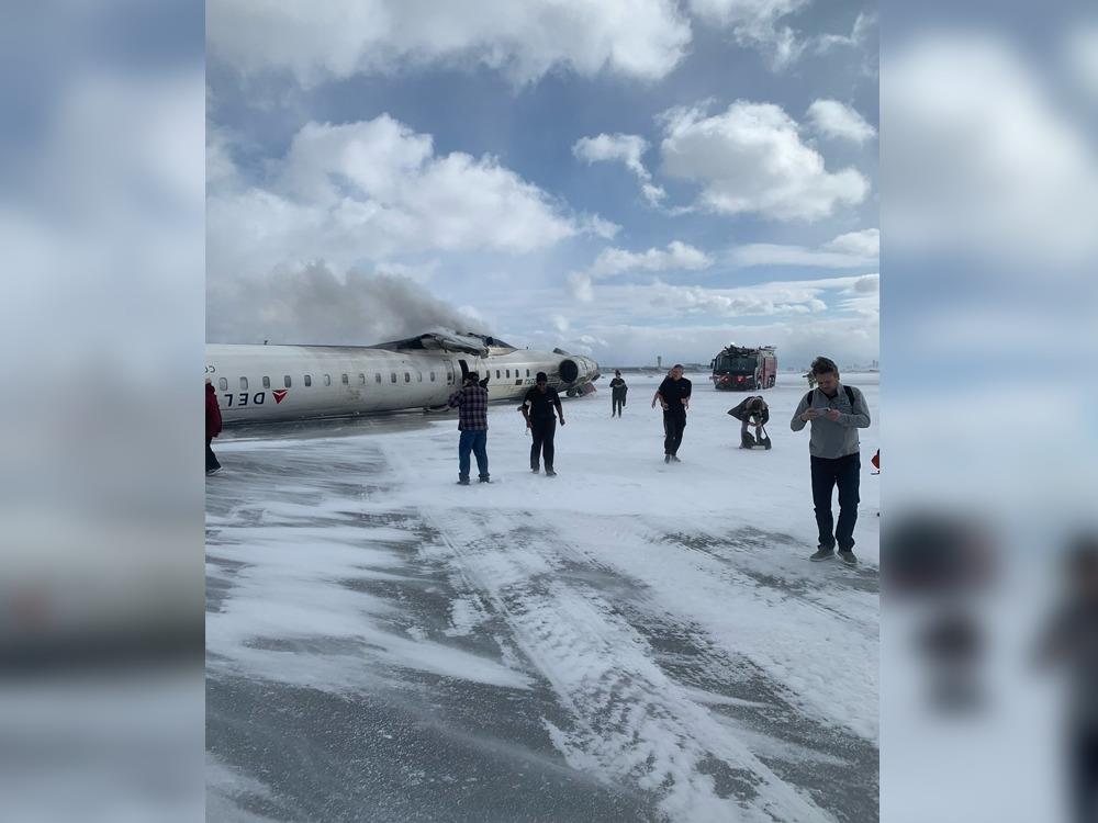 Delta Plane Flips Upside Down In Toronto Crash, 8 Wounded