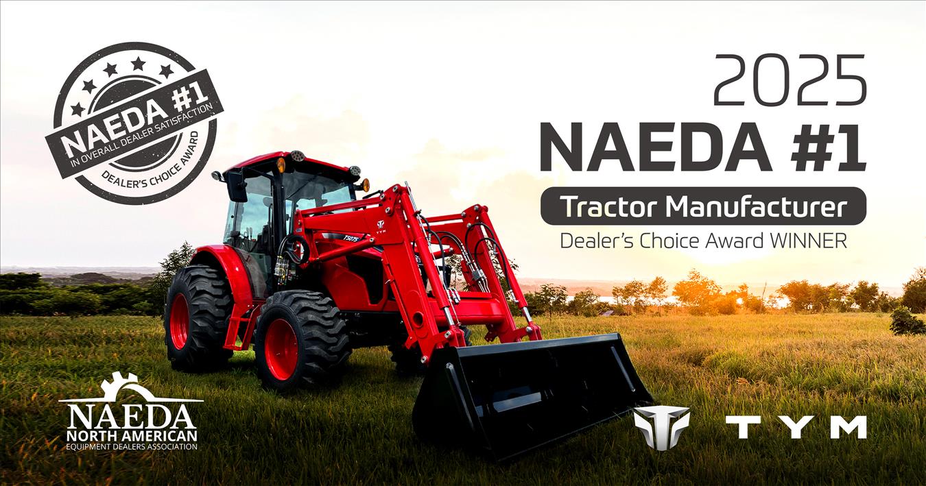 TYM Awarded The 2025 Dealer's Choice Award By The North American Equipment Dealers Association (NAEDA) TYM Awarded The 2025 Dealer's Choice Award By The North American Equipment Dealers Association (NAEDA)