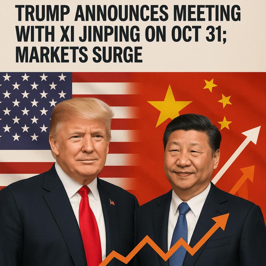 Trump Announces Meeting With Xi Jinping On Oct 31    Markets Surge Trump Announces Meeting With Xi Jinping On Oct 31    Markets Surge