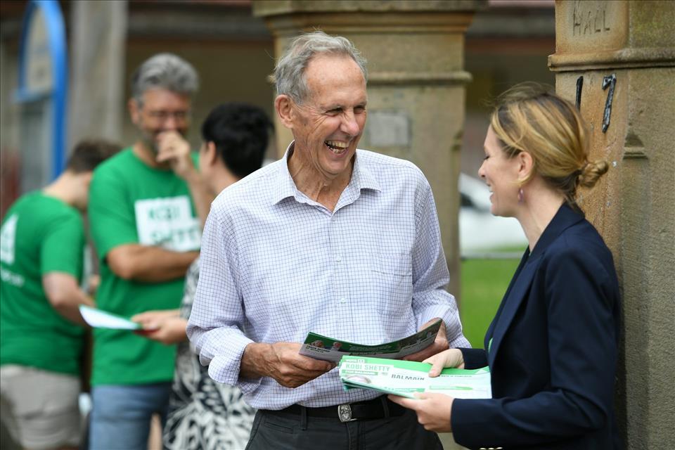 'We Just Have To Be Defiant': Irrepressible Environmentalist Bob Brown Reflects On A Life Of Activism Bob Brown handing out flyers at the Leichhardt Town Hall, Sydney, March 20, 2023.          Steven Saphore/AAP