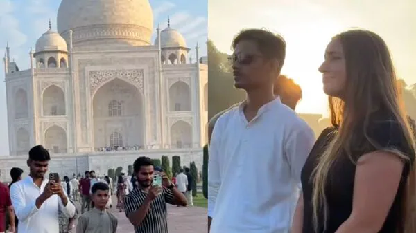 Foreign Woman Turns Into 'Tourist Attraction' At Taj Mahal, Her Reaction Goes Viral: 'I Don't Want It' Foreign Woman Turns Into 'Tourist Attraction' At Taj Mahal, Her Reaction Goes Viral: 'I Don't Want It'