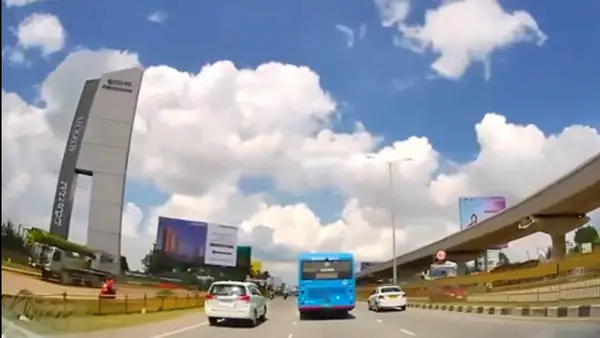 Bengaluru: Dashcam Video Shows Bus 'Intentionally' Trying To Hit I20 Car On Airport Road Bengaluru: Dashcam Video Shows Bus 'Intentionally' Trying To Hit I20 Car On Airport Road