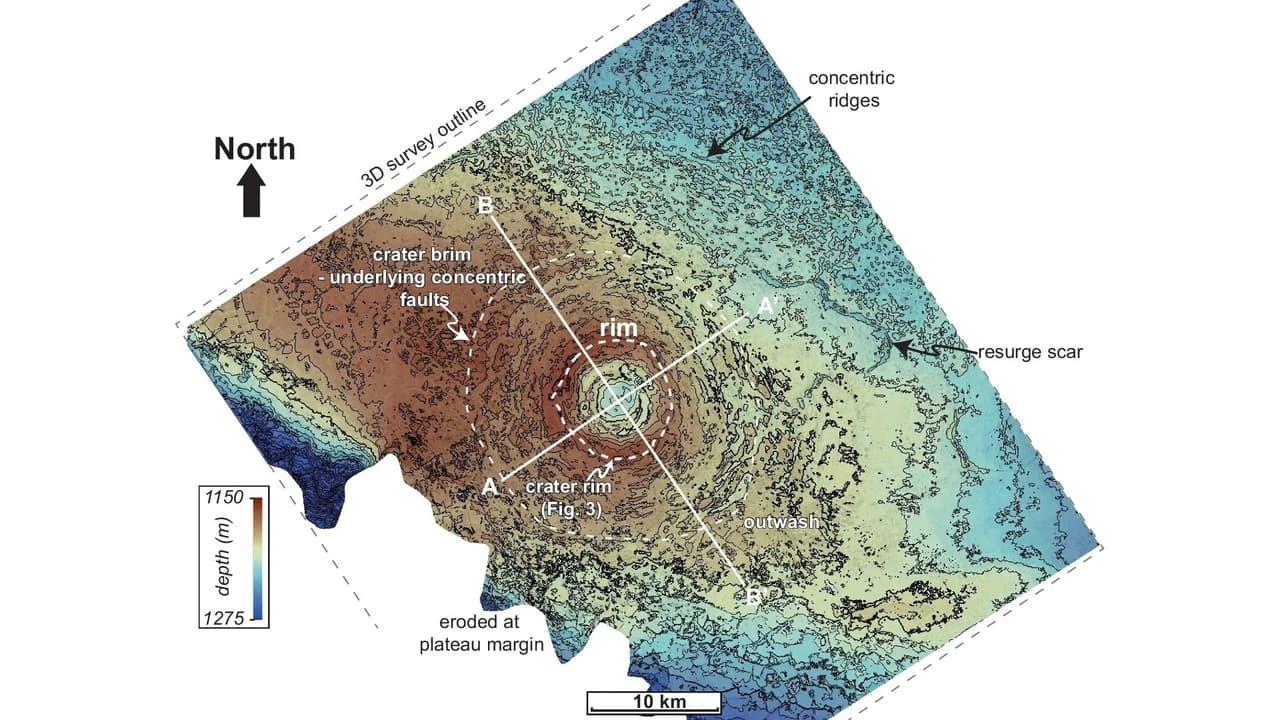 Massive Asteroid Crater Discovered Deep Beneath The Atlantic Ocean Massive Asteroid Crater Discovered Deep Beneath The Atlantic Ocean