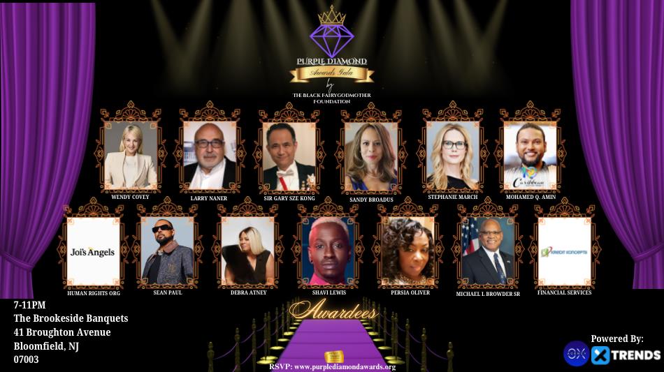 The Black Fairy Godmother Simone Gordon To Honor Sean Paul, Sir Gary Sze Kong And Larry Namer And More At The Annual Purple Diamond Awards Gala The Black Fairy Godmother Simone Gordon To Honor Sean Paul, Sir Gary Sze Kong And Larry Namer And More At The Annual Purple Diamond Awards Gala