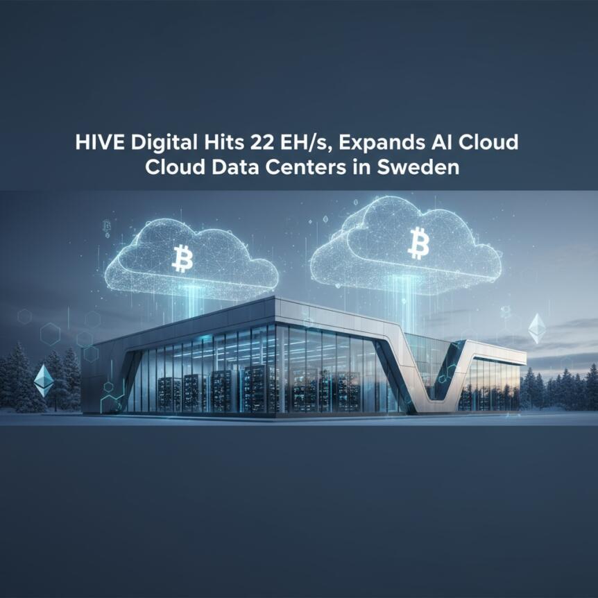 HIVE Digital Hits 22 EH/S, Expands AI Cloud Data Centers In Sweden HIVE Digital Hits 22 EH/S, Expands AI Cloud Data Centers In Sweden