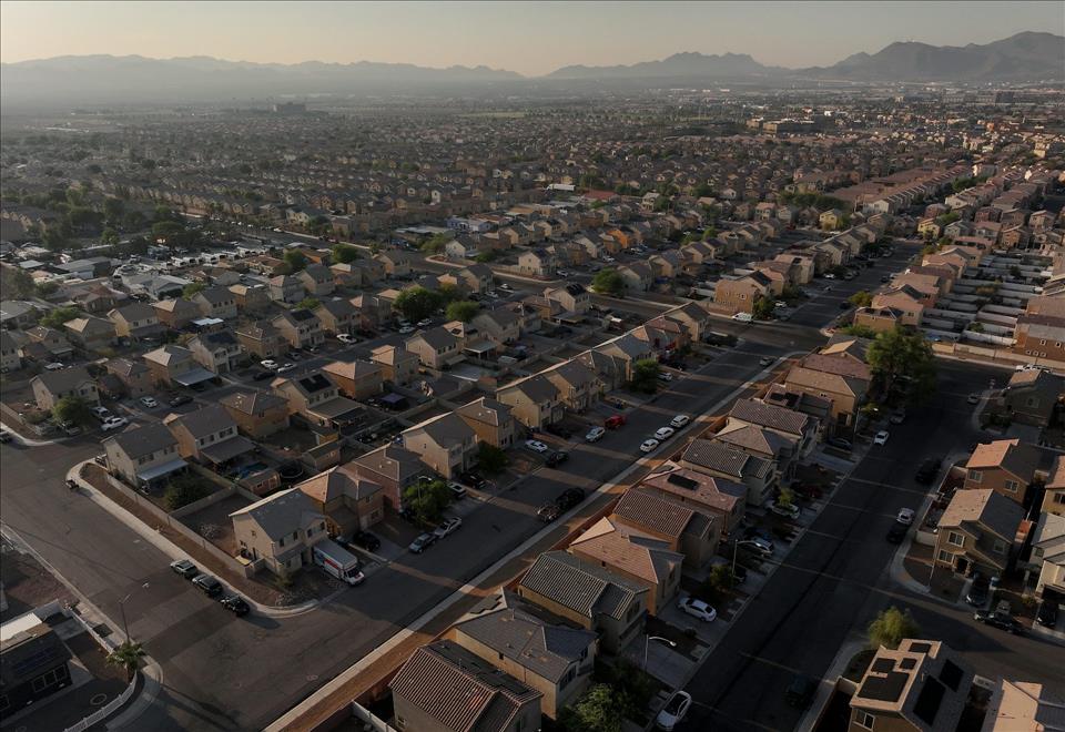 The Trump Administration's Anti-Immigrant Housing Policy Reflects A Long History Of Xenophobia In Public Housing An aerial view of a housing development Las Vegas, Nev., on Aug. 8, 2025.        Justin Sullivan/Getty Images