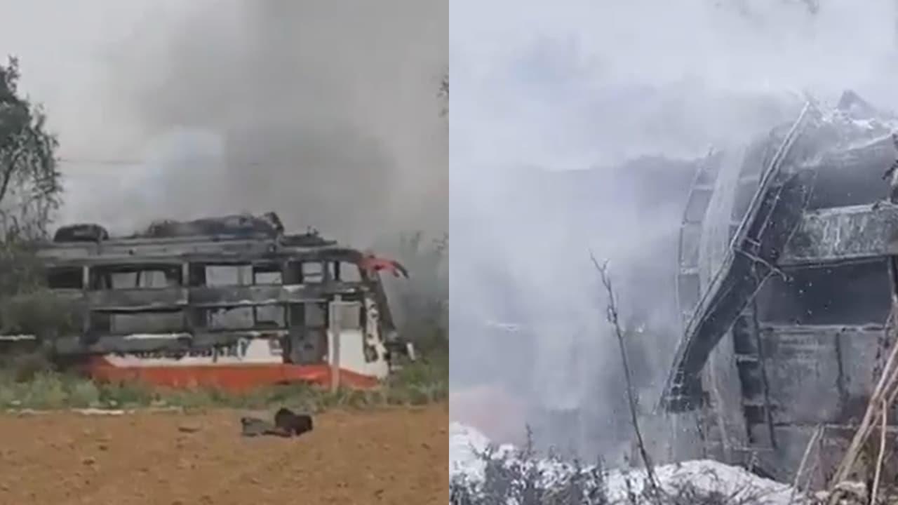 Another Fire Tragedy In Rajasthan: 2 Killed, Many Injured After Bus Hits High-Tension Wire Near Jaipur Another Fire Tragedy In Rajasthan: 2 Killed, Many Injured After Bus Hits High-Tension Wire Near Jaipur