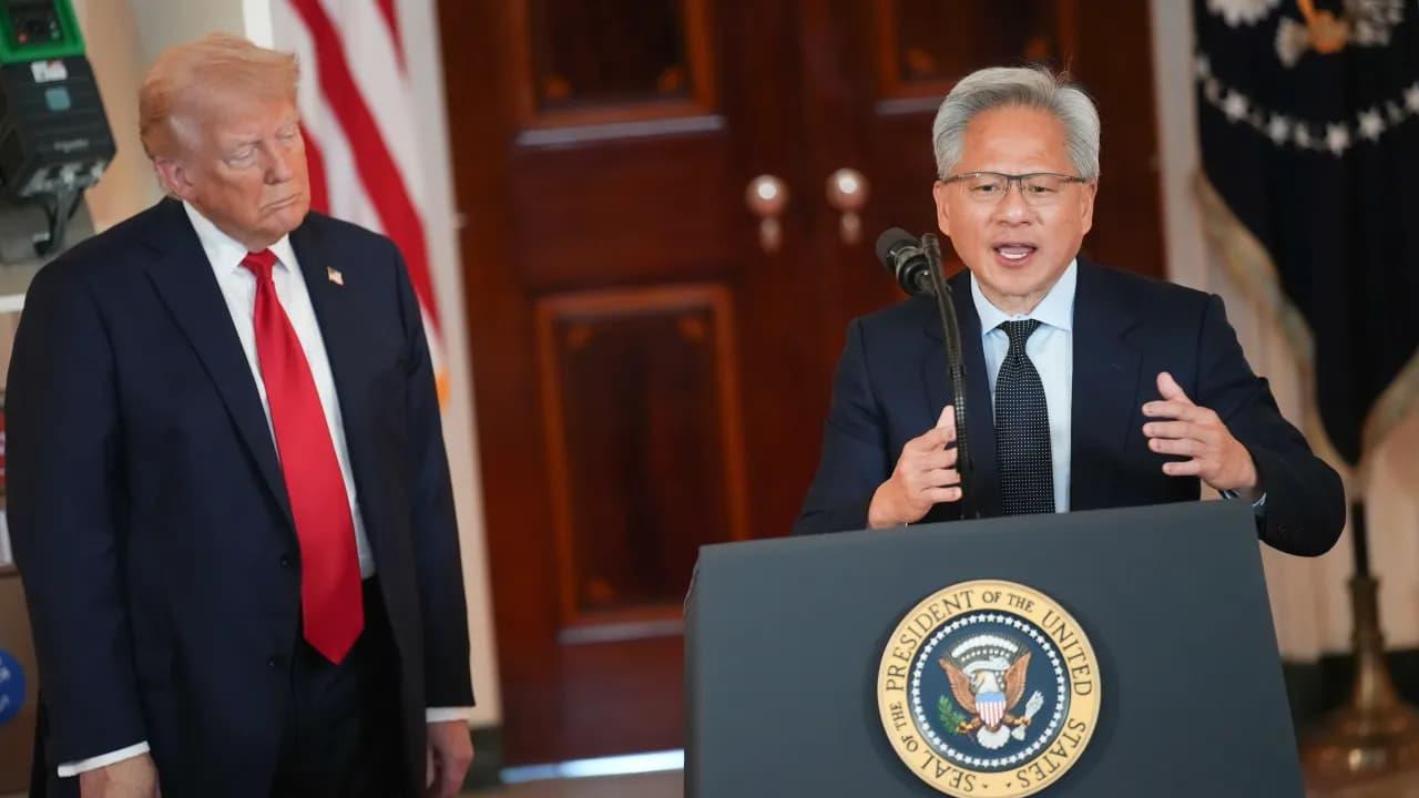 Trump To Meet Nvidia CEO Jensen Huang On Wednesday, Expresses Optimism About State Of AI Technology Trump To Meet Nvidia CEO Jensen Huang On Wednesday, Expresses Optimism About State Of AI Technology