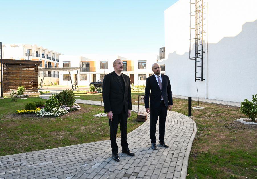 President Ilham Aliyev Reviews Completed 104-Apartment Residential Complex In Zangilan President Ilham Aliyev Reviews Completed 104-Apartment Residential Complex In Zangilan