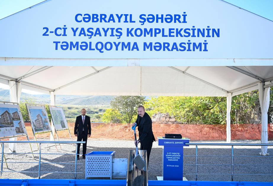President Ilham Aliyev Lays Foundation Stone For Second, Third Residential Complexes In Jabrayil (PHOTO) President Ilham Aliyev Lays Foundation Stone For Second, Third Residential Complexes In Jabrayil (PHOTO)