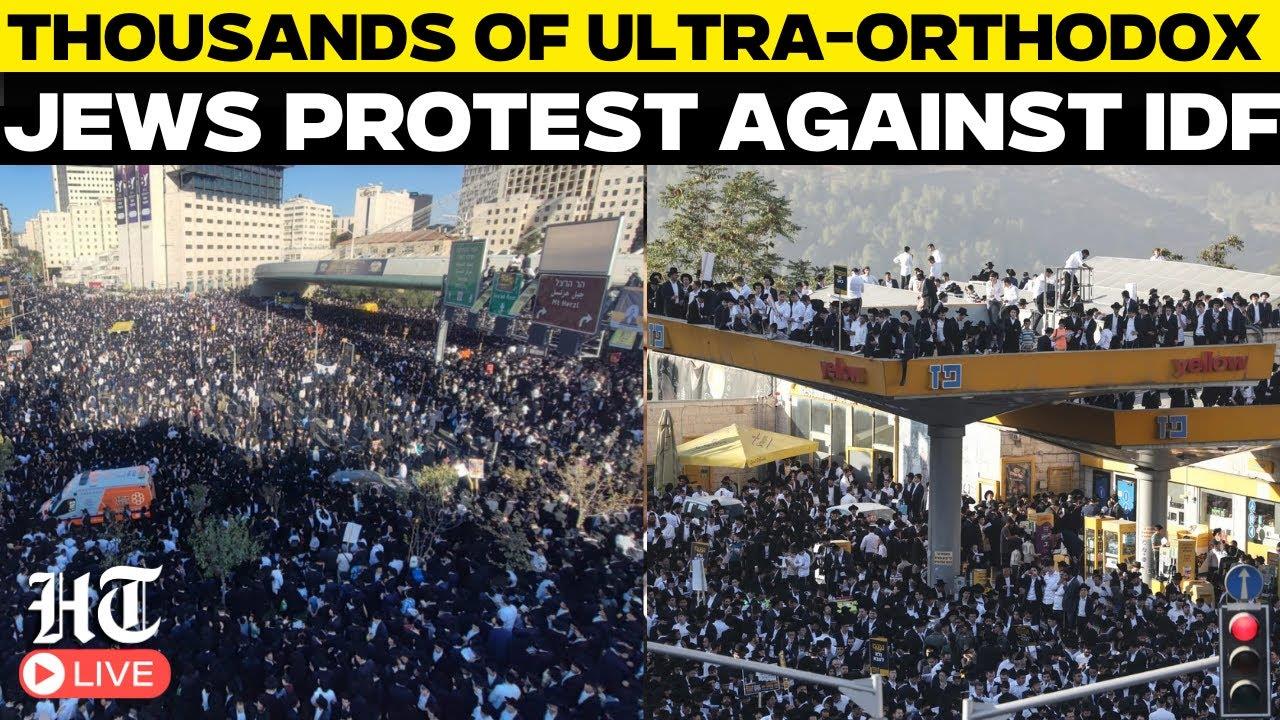 Hundreds Of Thousands Of Ultra-Orthodox Jews In Jerusalem Protest Army Draft Plan Hundreds Of Thousands Of Ultra-Orthodox Jews In Jerusalem Protest Army Draft Plan