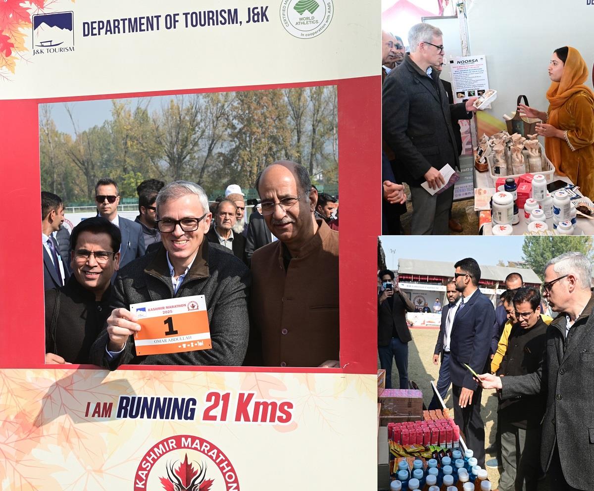 CM Omar Abdullah Unveils Kashmir Marathon Expo At Polo View CM Omar Abdullah Unveils Kashmir Marathon Expo At Polo View