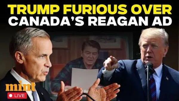 Trump Likes Canadian PM Carney, But Won't Talk Trade Anymore Over Ronald Reagan Ad Trump Likes Canadian PM Carney, But Won't Talk Trade Anymore Over Ronald Reagan Ad