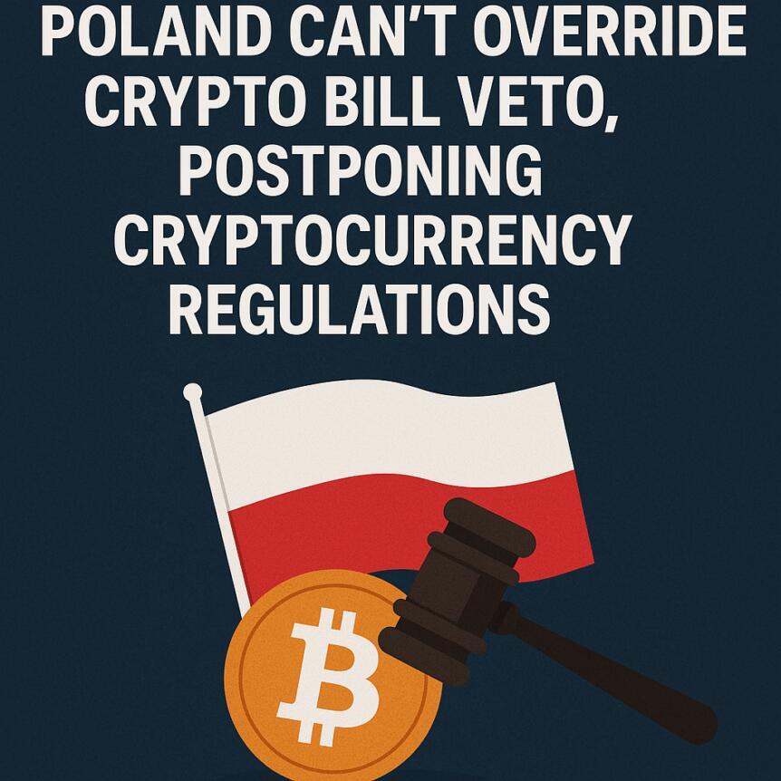 Poland Can't Override Crypto Bill Veto, Postponing Cryptocurrency Regulations