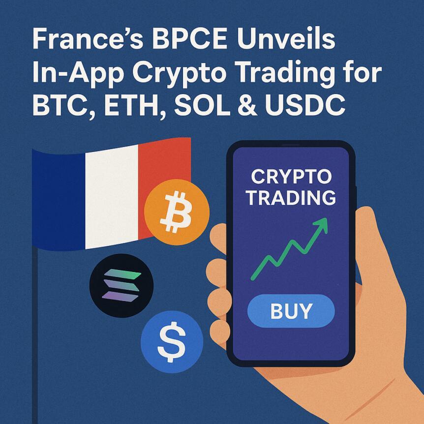 France's BPCE Unveils In-App Crypto Trading For BTC, ETH, SOL & USDC