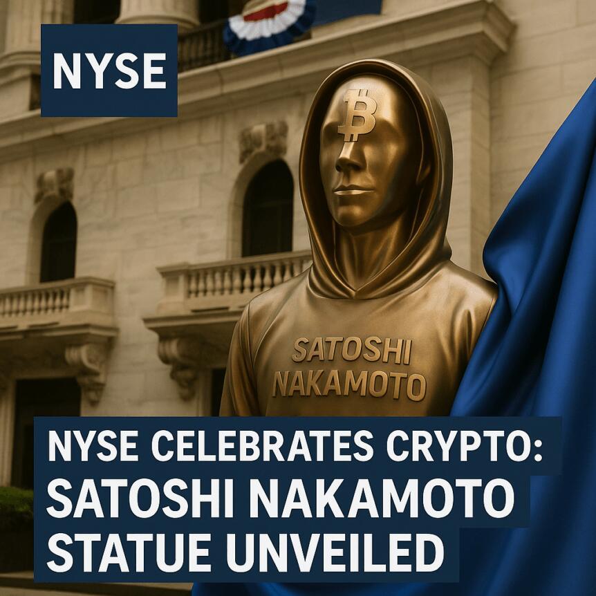 NYSE Celebrates Crypto: Satoshi Nakamoto Statue Unveiled