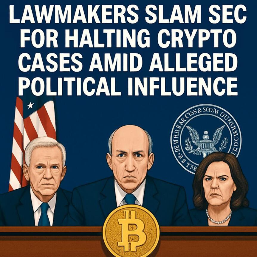 Lawmakers Slam SEC For Halting Crypto Cases Amid Alleged Political Influence