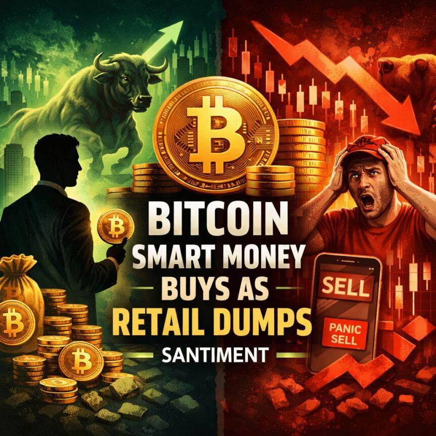 Bitcoin Smart Money Buys As Retail Dumps - Santiment