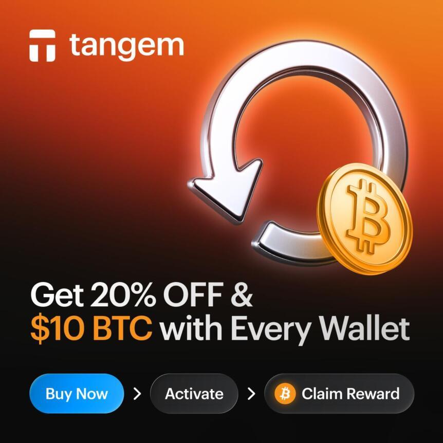 Tangem Wallet Extends New Year Promotion: 20% Off Plus $10 In Bitcoin
