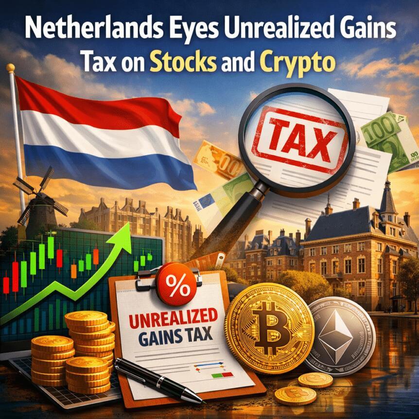 Netherlands Eyes Unrealized Gains Tax On Stocks And Crypto