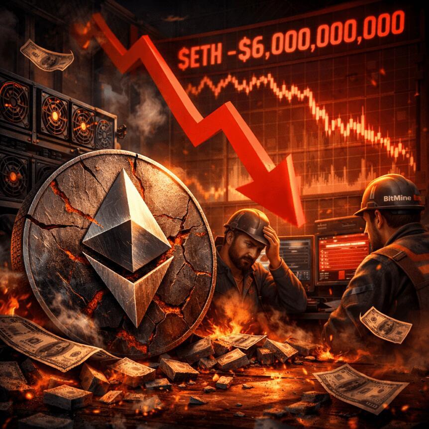 Bitmine Battles $6B Unrealized Ether Loss As Crypto Sell-Off Deepens