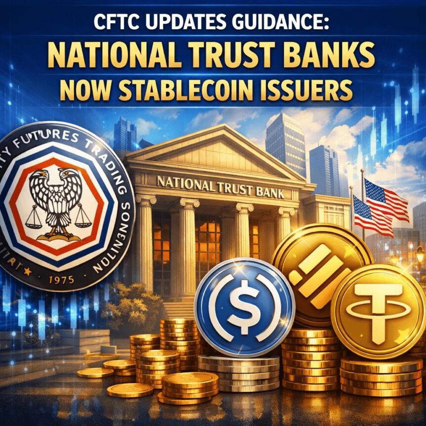 CFTC Updates Guidance: National Trust Banks Named Stablecoin Issuers CFTC Updates Guidance: National Trust Banks As Stablecoin Issuers CFTC Updates Guidance: National Trust Banks Now Stablecoin Issuers