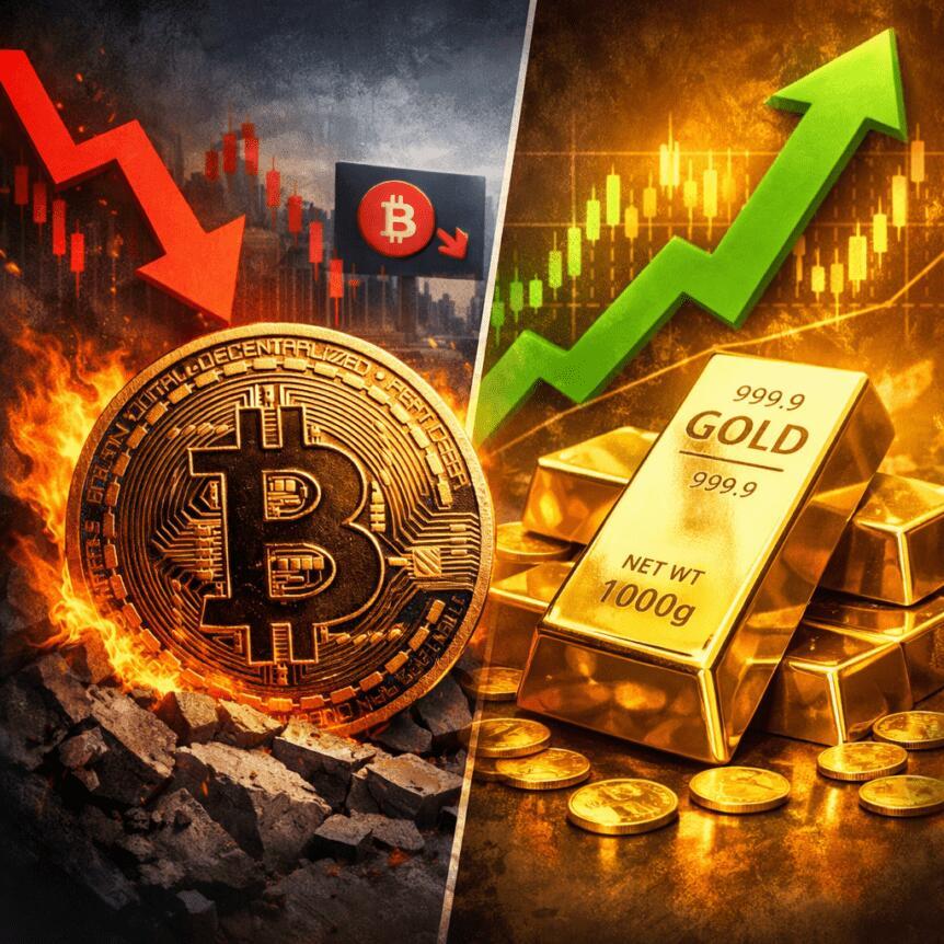 Bitcoin Price Slump Vs Gold Gains Highlights A Shifting Crypto Market