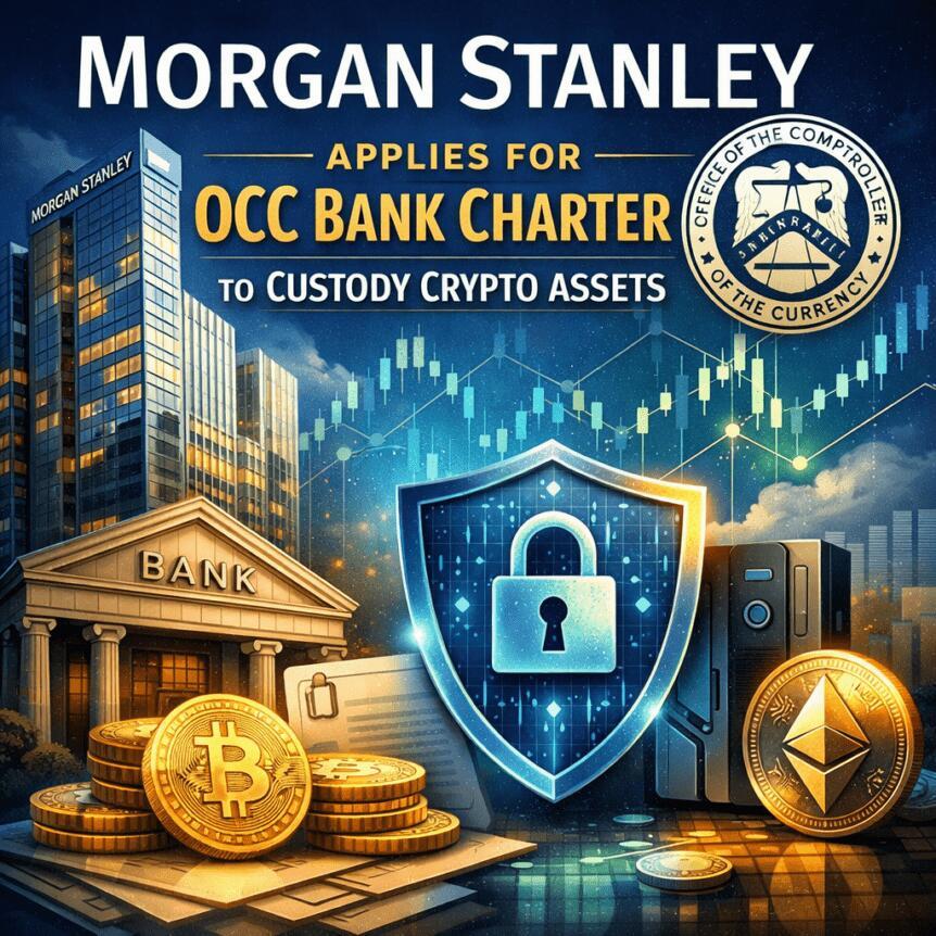 Morgan Stanley Applies For OCC Bank Charter To Custody Crypto Assets