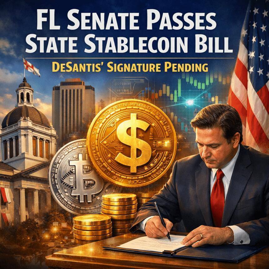FL Senate Passes State Stablecoin Bill, Desantis' Signature Pending