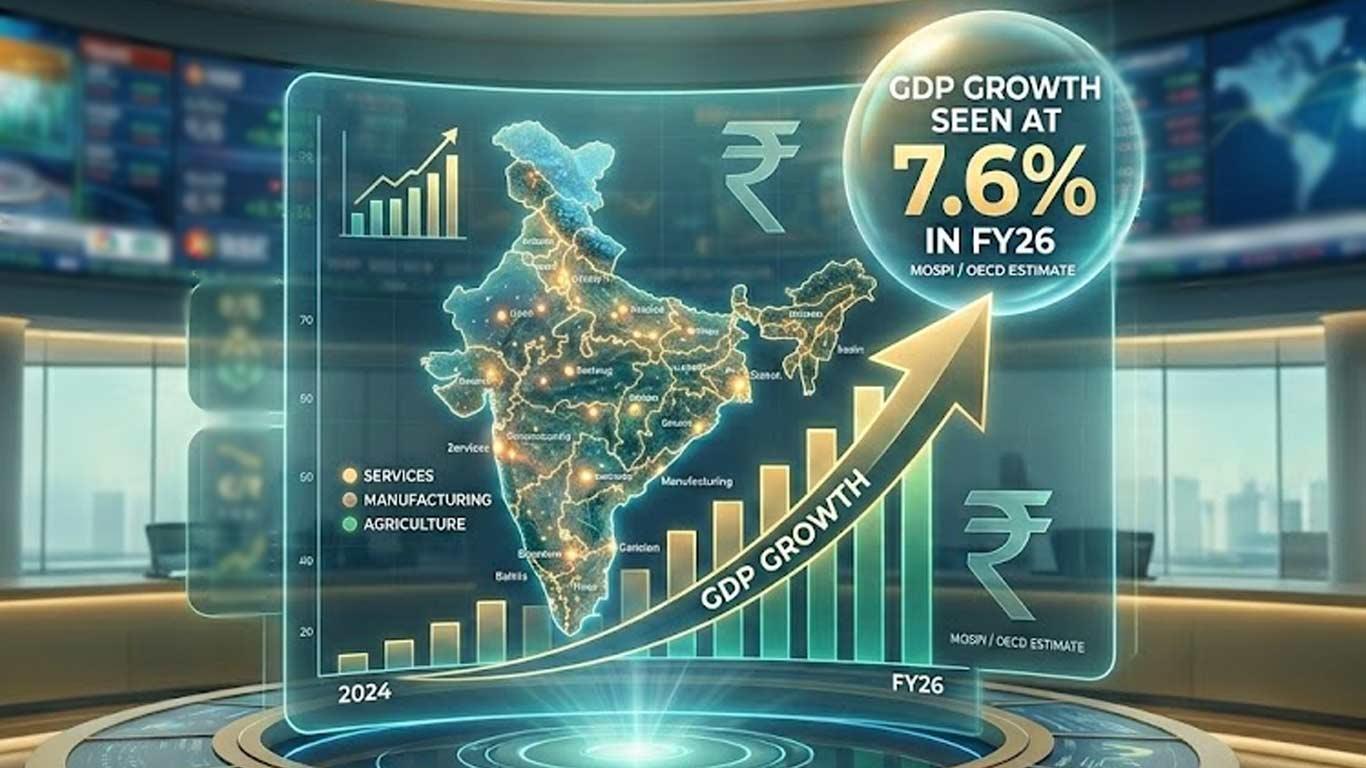 India's GDP Growth Seen At 7.6% In FY26, Slowing To 6.1% In FY27: OECD
