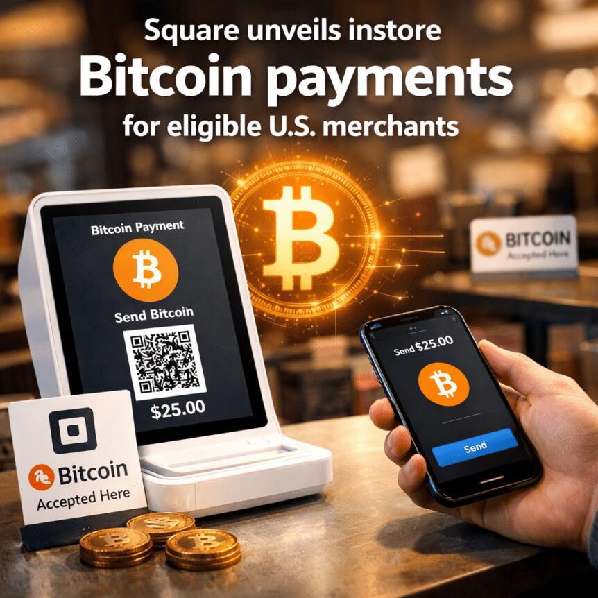 Square Unveils Instore Bitcoin Payments For Eligible U.S. Merchants