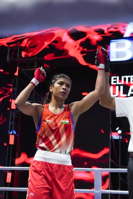 Asian Boxing C'ships: India Assure Three Medals As Nikhat, Priya, Preeti Enter SF