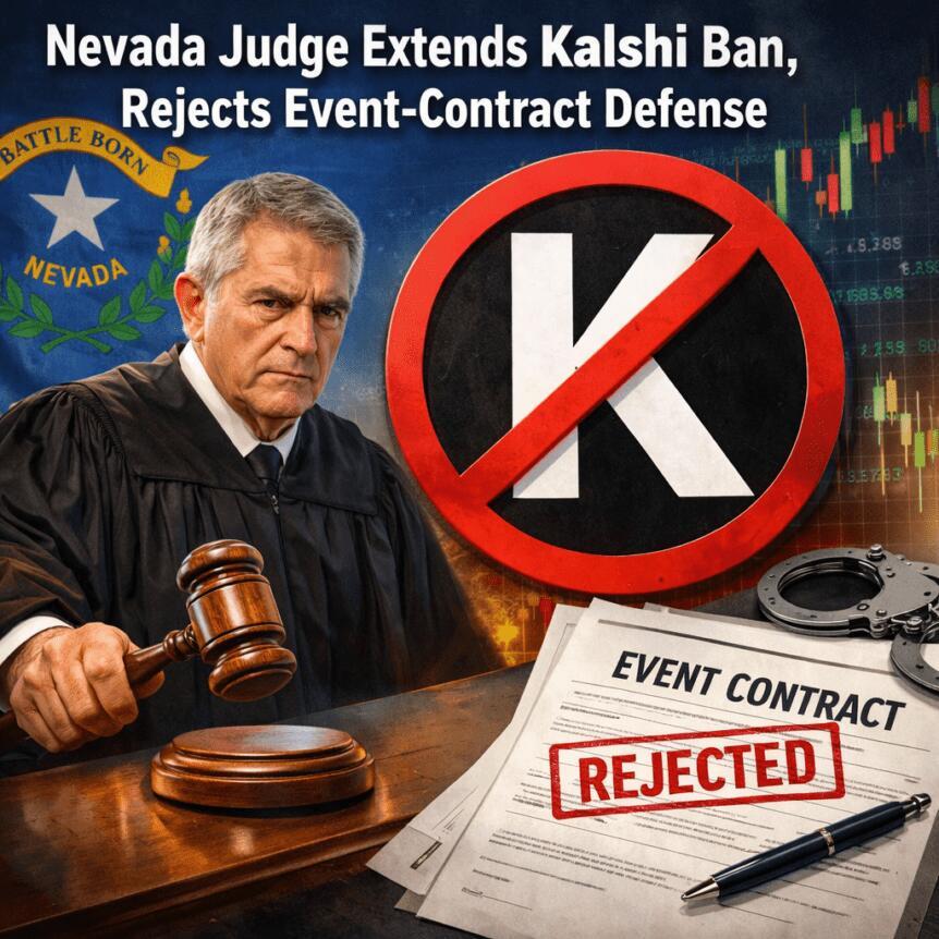 Nevada Judge Extends Kalshi Ban, Rejects Event-Contract Defense