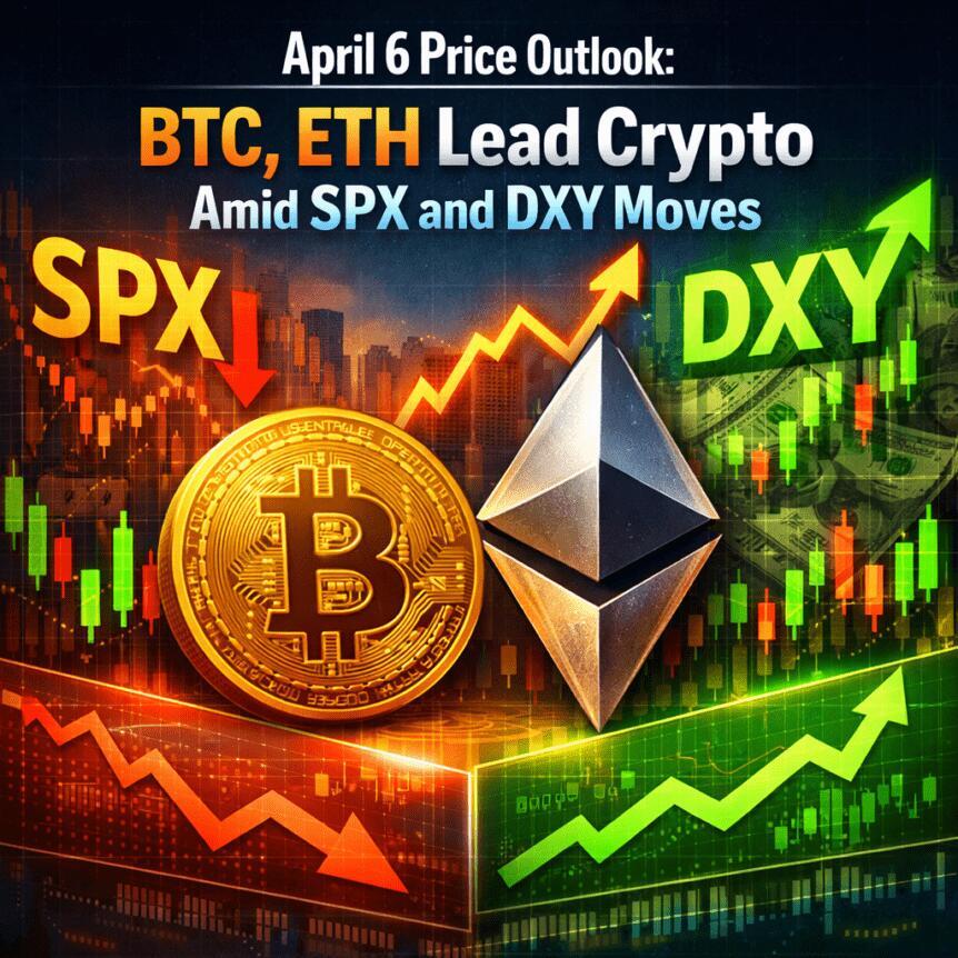 April 6 Price Outlook: BTC, ETH Lead Crypto Amid SPX And DXY Moves