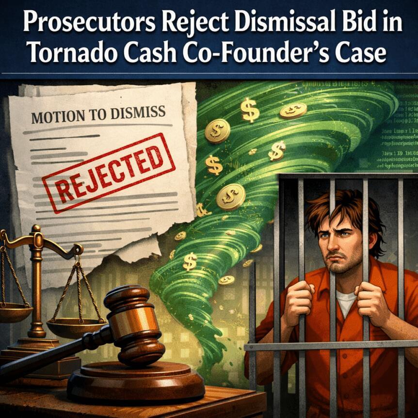 Prosecutors Reject Dismissal Bid In Tornado Cash Co-Founder's Case