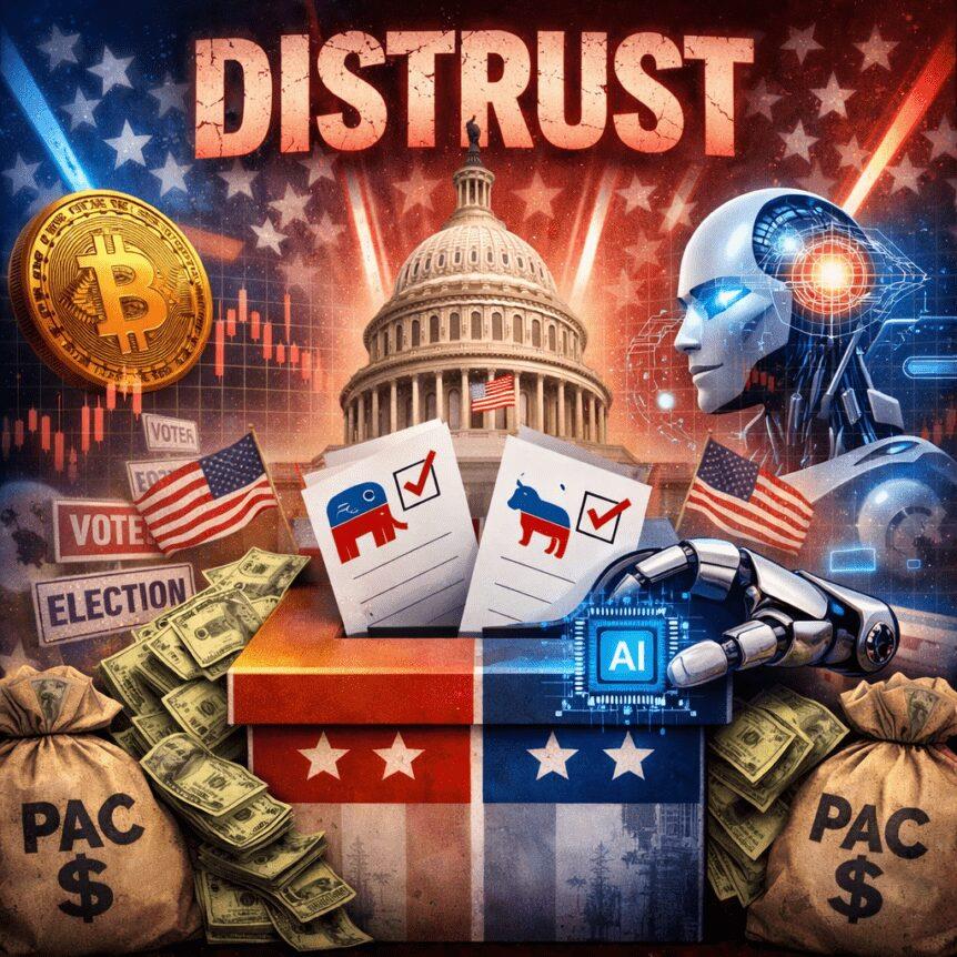 Poll: Americans Distrust Crypto And AI As Pacs Flood The Midterms