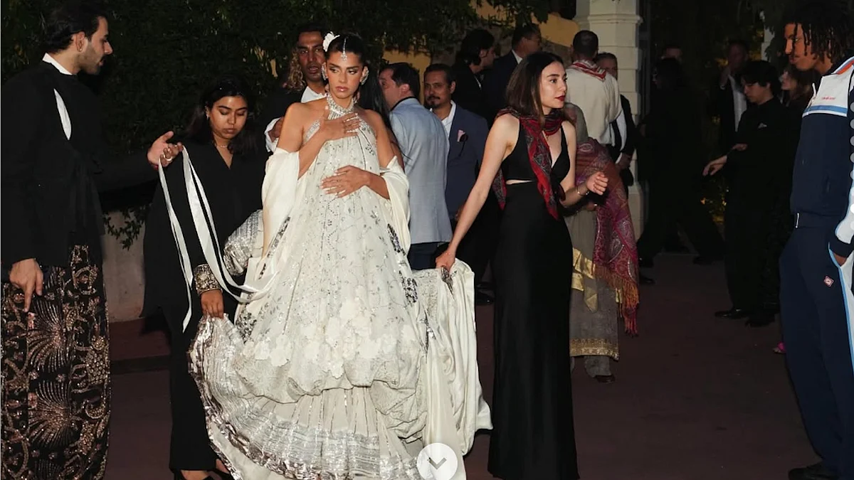 Pakistani Actor Sanam Saeed Walks Cannes Red Carpet In Peacock-Inspired Couture Look
