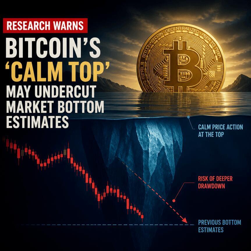 Research Warns Bitcoin's 'Calm Top' May Undercut Market Bottom Estimates