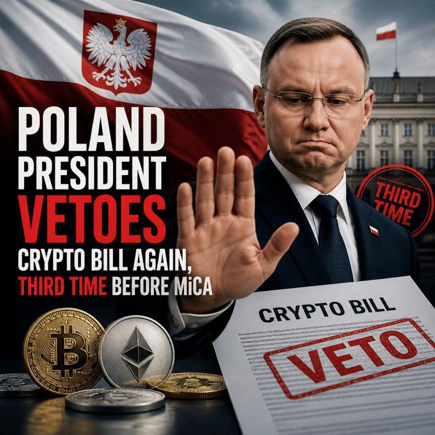Poland President Vetoes Crypto Bill Again, Third Time Before Mica