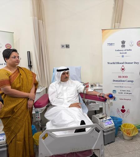 India Organises Blood Donation Camp In Kuwait