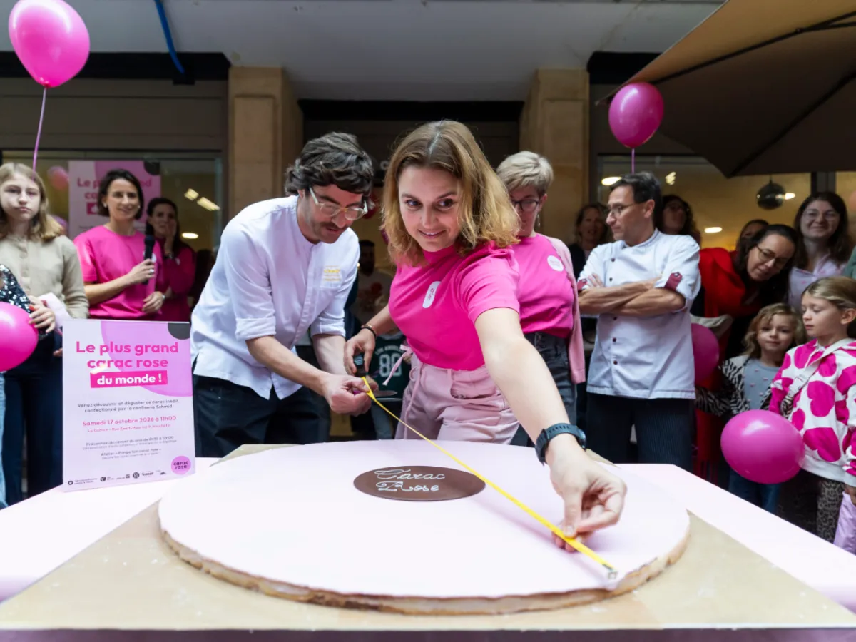 Swiss Bakery Makes World's Largest Pink Carac For Breast Cancer Awareness