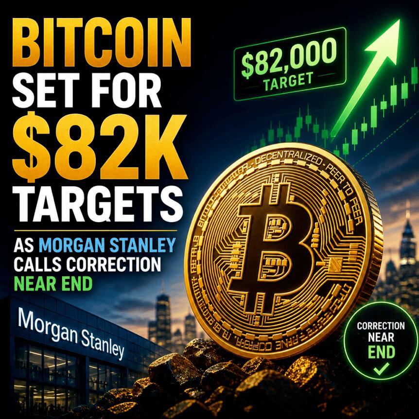 Bitcoin Set For $82K Targets As Morgan Stanley Calls Correction Near End